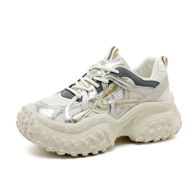 Damen Sportliche Chunky Sneakers mit atmungsaktiver Mesh-Oberfläche und stoßdämpfender Sohle Heidi Mode - Image 5