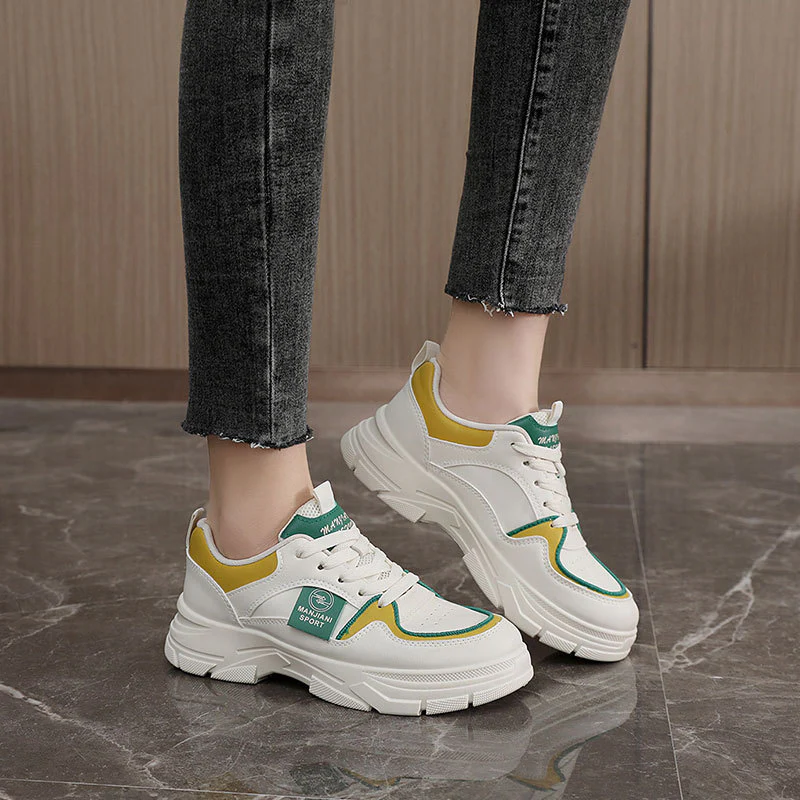 Damen Sportliche Chunky Sneakers mit atmungsaktiver Oberflächenstruktur Heidi Mode - Image 4
