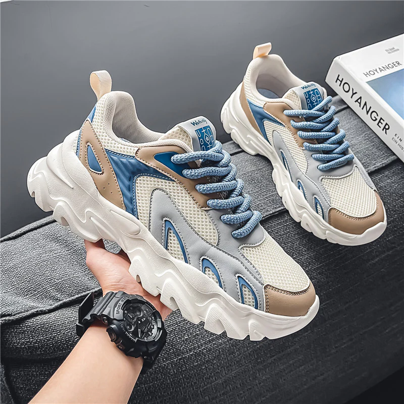 Damen Sportliche Chunky Sneakers mit atmungsaktiver Oberflächenstruktur Heidi Mode - Image 3