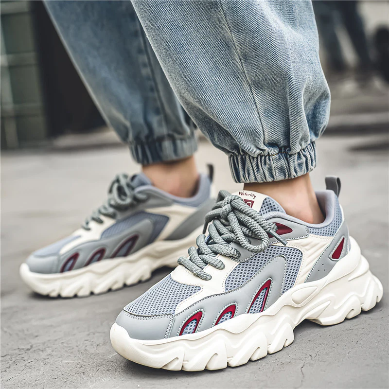 Damen Sportliche Chunky Sneakers mit atmungsaktiver Oberflächenstruktur Heidi Mode - Image 4