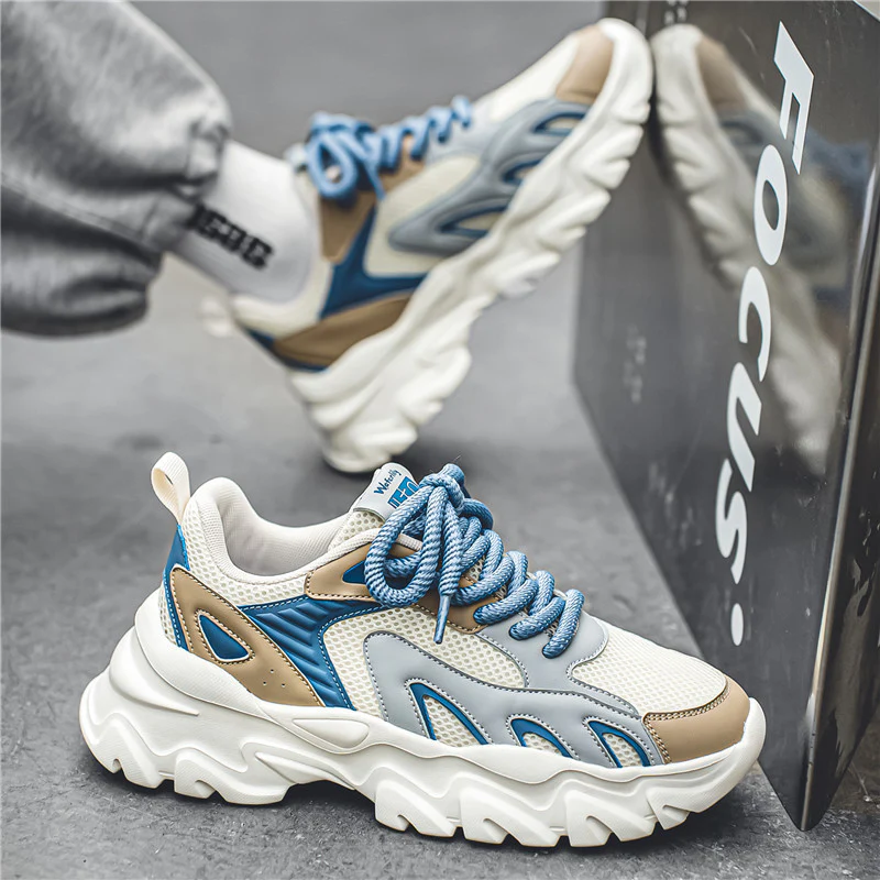 Damen Sportliche Chunky Sneakers mit atmungsaktiver Oberflächenstruktur Heidi Mode - Image 7