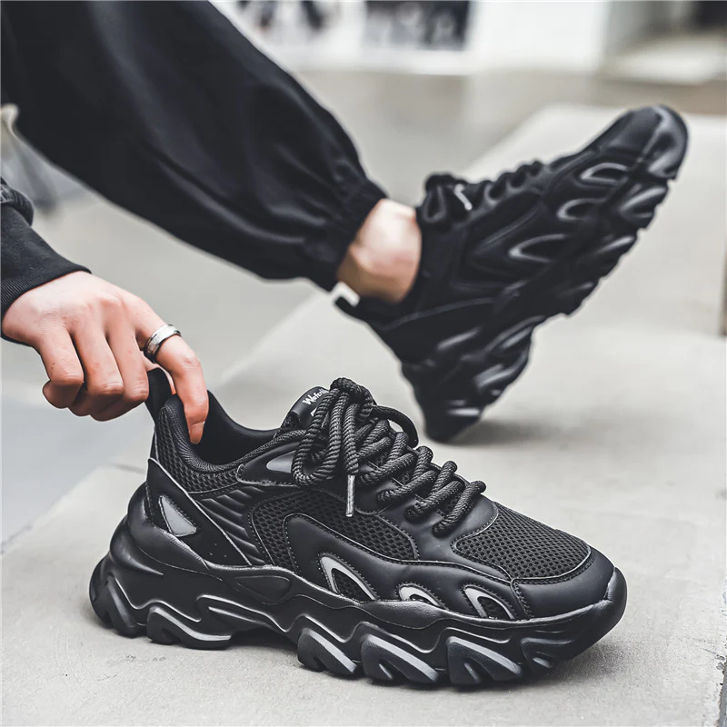 Damen Sportliche Chunky Sneakers mit atmungsaktiver Oberflächenstruktur Heidi Mode - Image 8