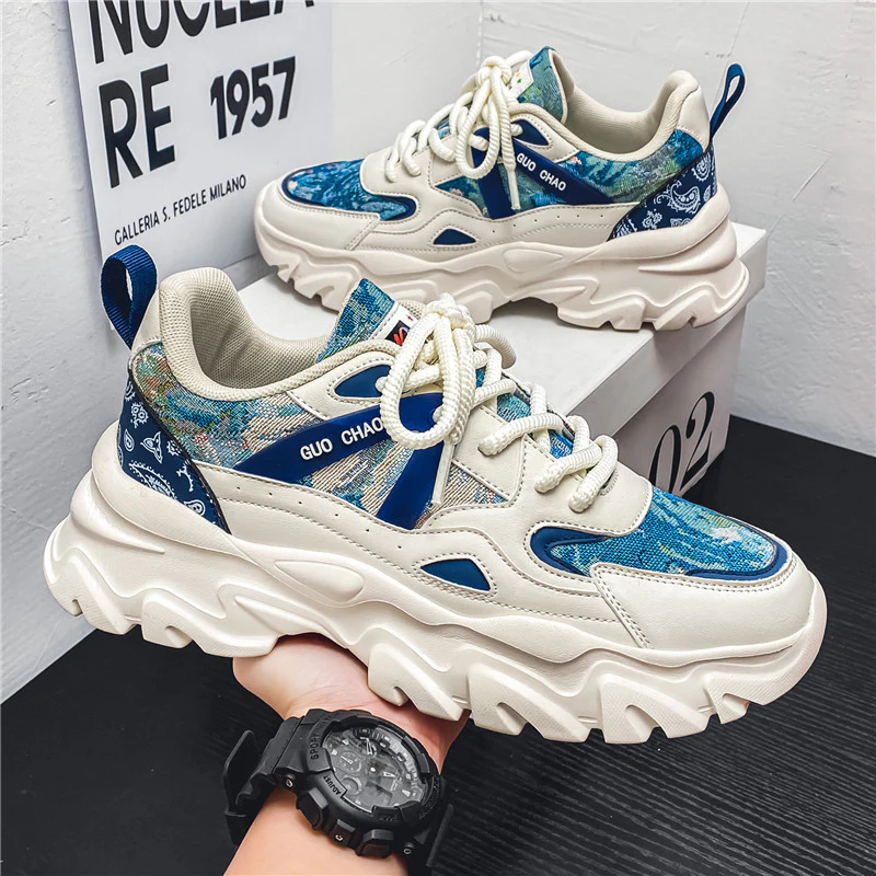 Damen Sportliche Chunky Sneakers mit atmungsaktiver Obermaterialkombination Heidi Mode - Image 7