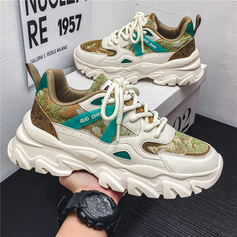 Damen Sportliche Chunky Sneakers mit atmungsaktiver Obermaterialkombination Heidi Mode - Image 8