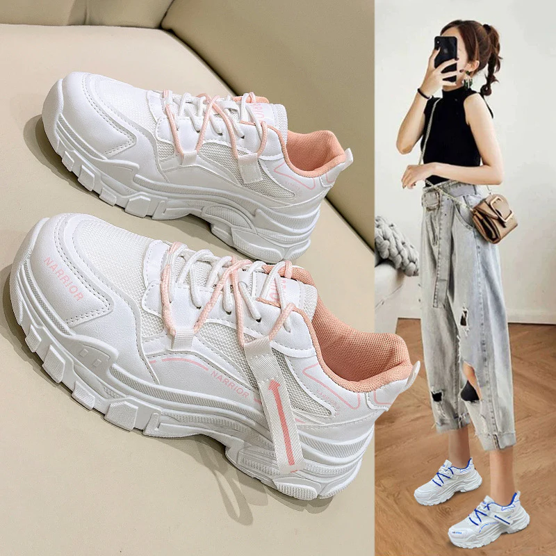 Damen Sportliche Chunky Sneakers mit atmungsaktiver Obermaterialstruktur Heidi Mode - Image 2