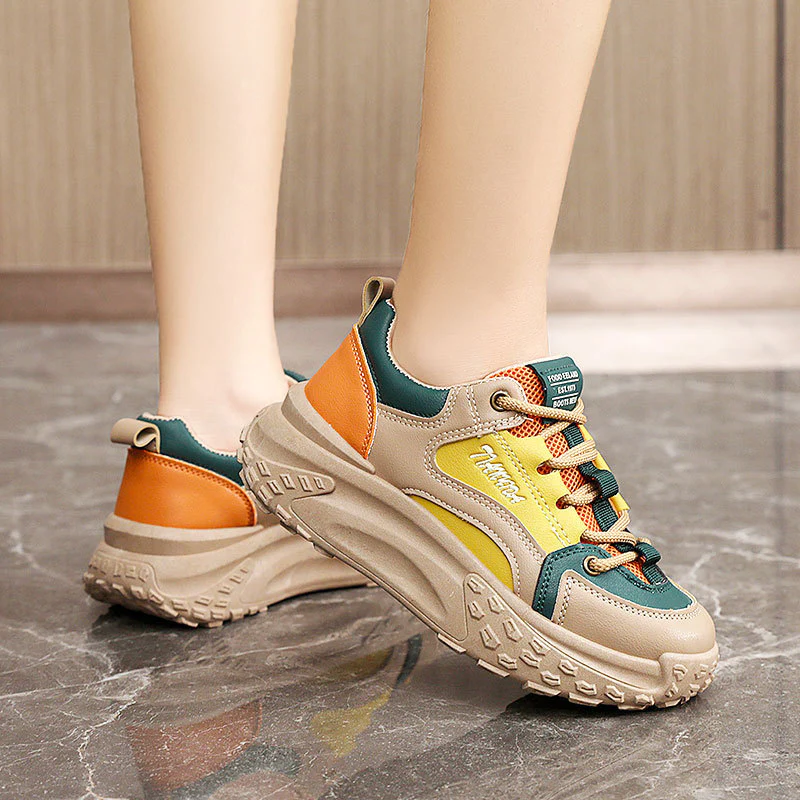 Damen Sportliche Chunky Sneakers mit atmungsaktiver Struktur Heidi Mode - Image 4