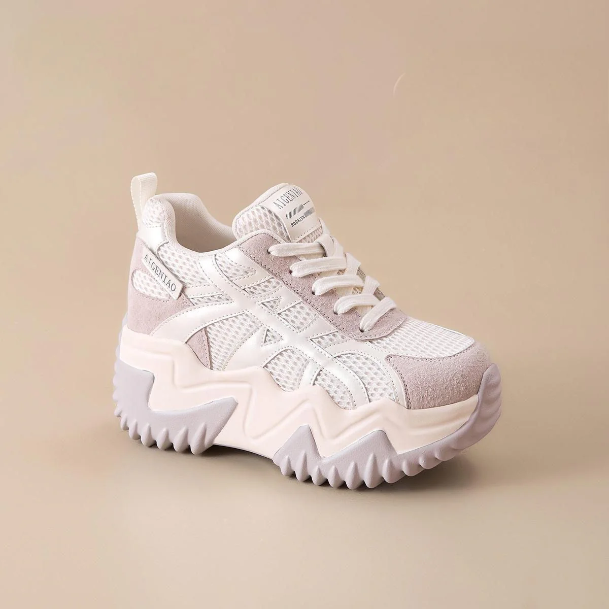 Damen Sportliche Chunky Sneakers mit ausgeprägter Profilsohle und atmungsaktivem Obermaterial Heidi Mode - Image 3