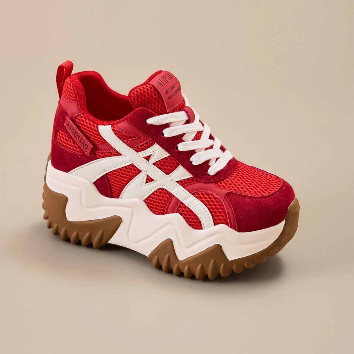 Damen Sportliche Chunky Sneakers mit ausgeprägter Profilsohle und atmungsaktivem Obermaterial Heidi Mode - Image 6