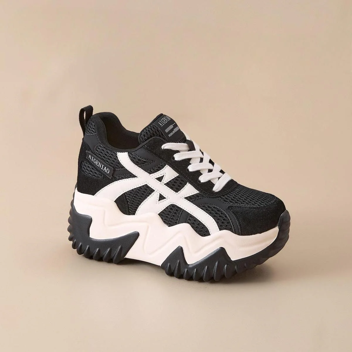 Damen Sportliche Chunky Sneakers mit ausgeprägter Profilsohle und atmungsaktivem Obermaterial Heidi Mode - Image 8
