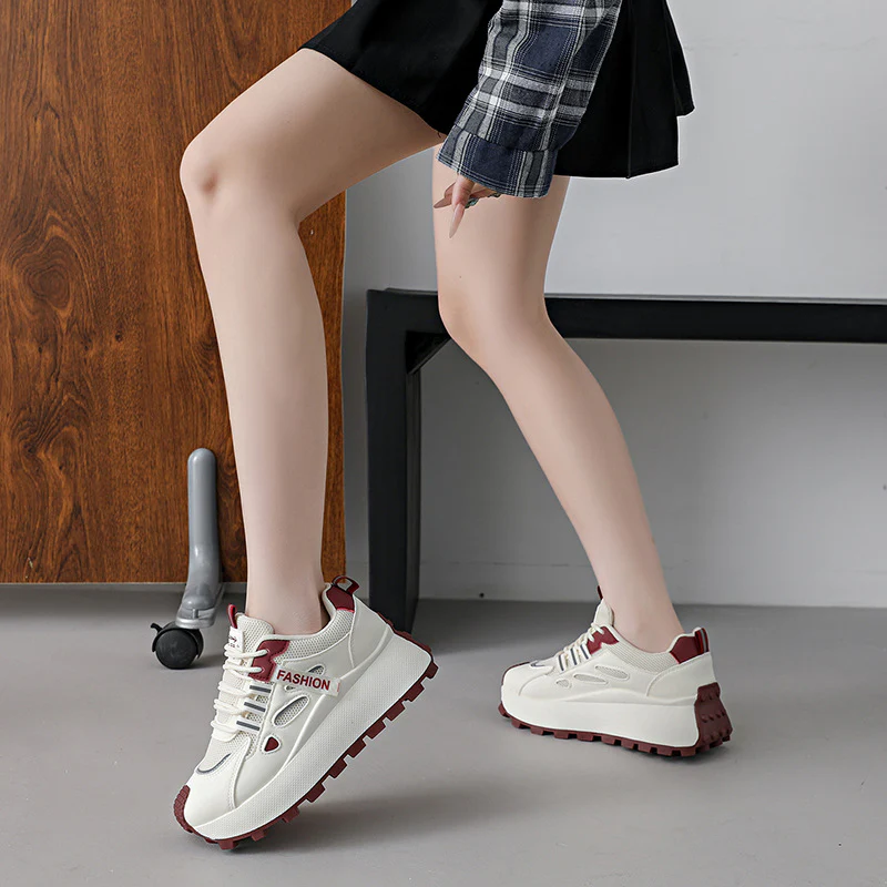Damen Sportliche Chunky Sneakers mit dämpfendem Profil und atmungsaktiver Obermaterialstruktur Heidi Mode - Image 3