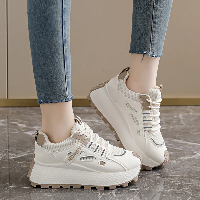 Damen Sportliche Chunky Sneakers mit dämpfendem Profil und atmungsaktiver Obermaterialstruktur Heidi Mode - Image 4