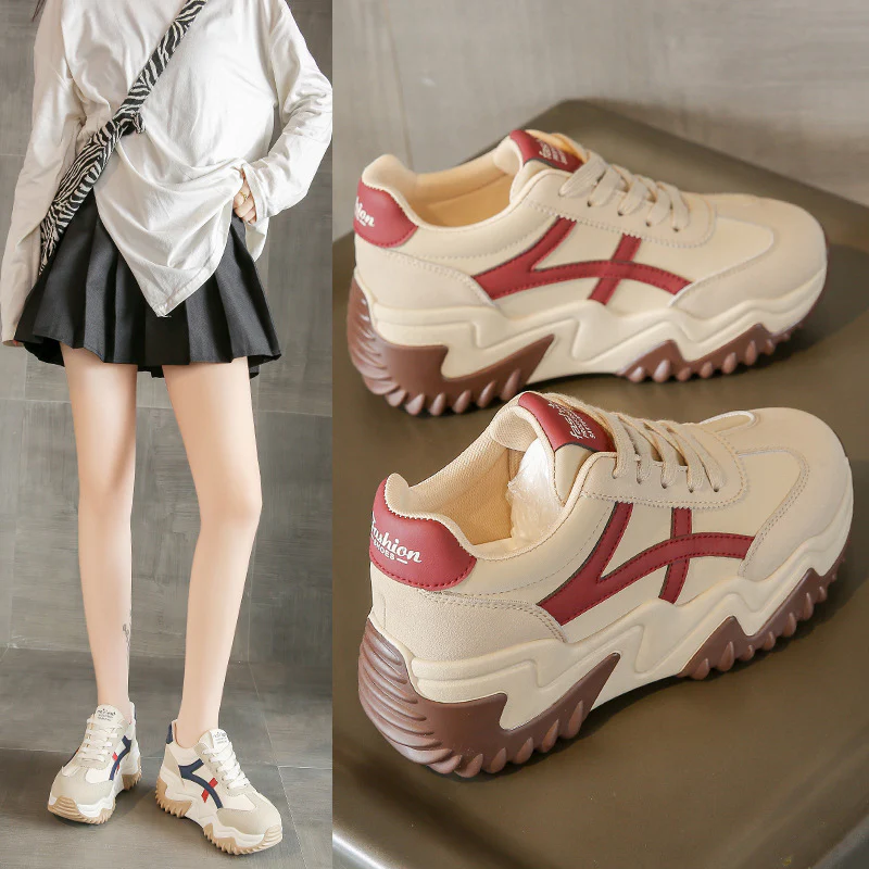 Damen sportliche Chunky Sneakers mit dämpfendem Sohlenprofil Heidi Mode - Image 2
