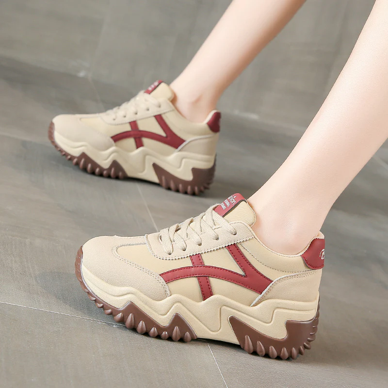 Damen sportliche Chunky Sneakers mit dämpfendem Sohlenprofil Heidi Mode - Image 3