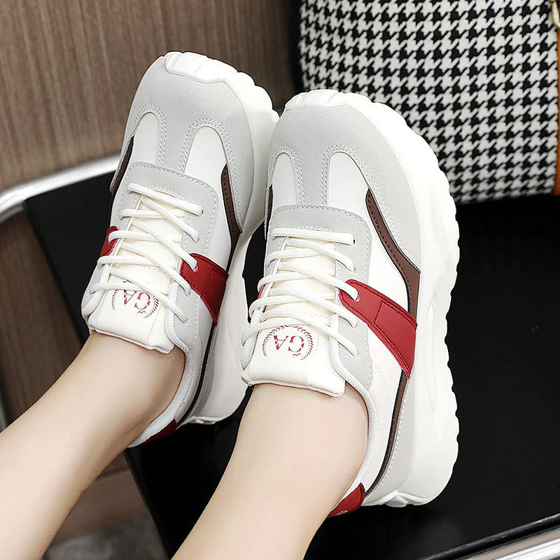 Damen Sportliche Chunky Sneakers mit dämpfendem Sohlenprofil und atmungsaktiver Mesh-Oberfläche Heidi Mode - Image 4