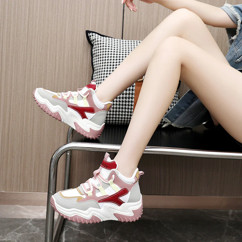 Damen Sportliche Chunky Sneakers mit dämpfender Sohle und atmungsaktivem Obermaterial Heidi Mode - Image 3