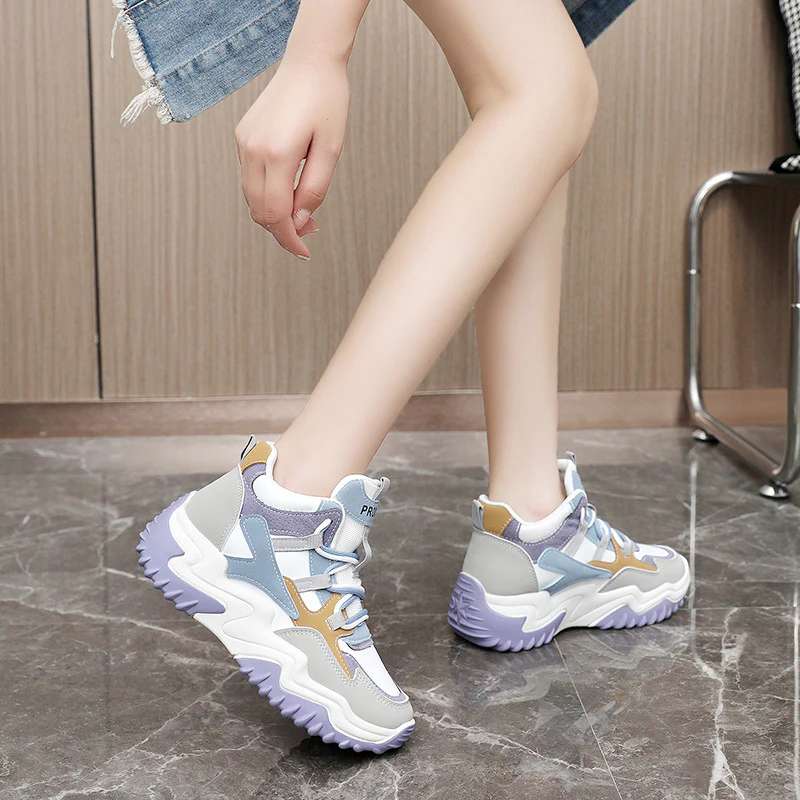 Damen Sportliche Chunky Sneakers mit dämpfender Sohle und atmungsaktivem Obermaterial Heidi Mode - Image 4