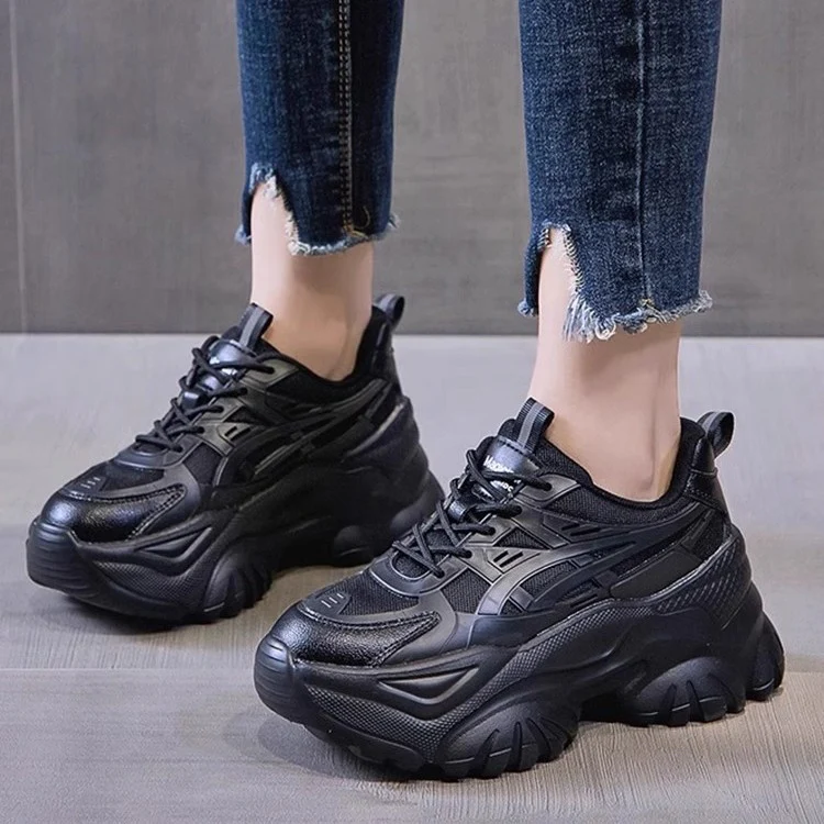 Damen Sportliche Chunky Sneakers mit dämpfender Sohle und atmungsaktiver Obermaterialstruktur Heidi Mode - Image 2