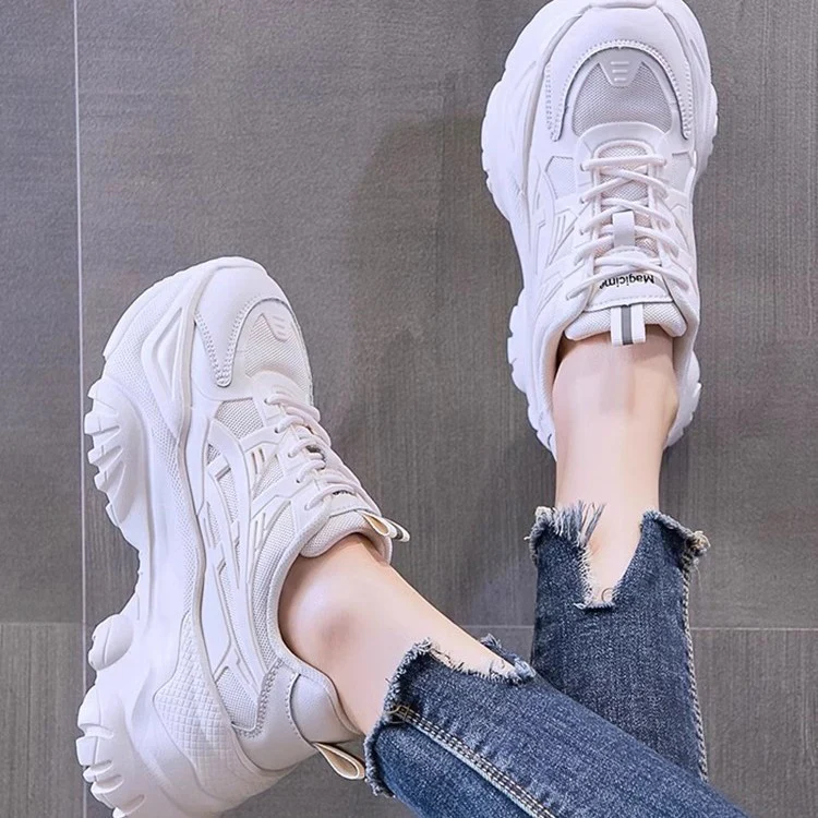 Damen Sportliche Chunky Sneakers mit dämpfender Sohle und atmungsaktiver Obermaterialstruktur Heidi Mode - Image 4