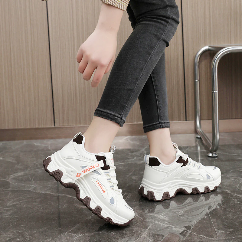 Damen Sportliche Chunky Sneakers mit ergonomischer Dämpfung und rutschfester Sohle Heidi Mode - Image 3