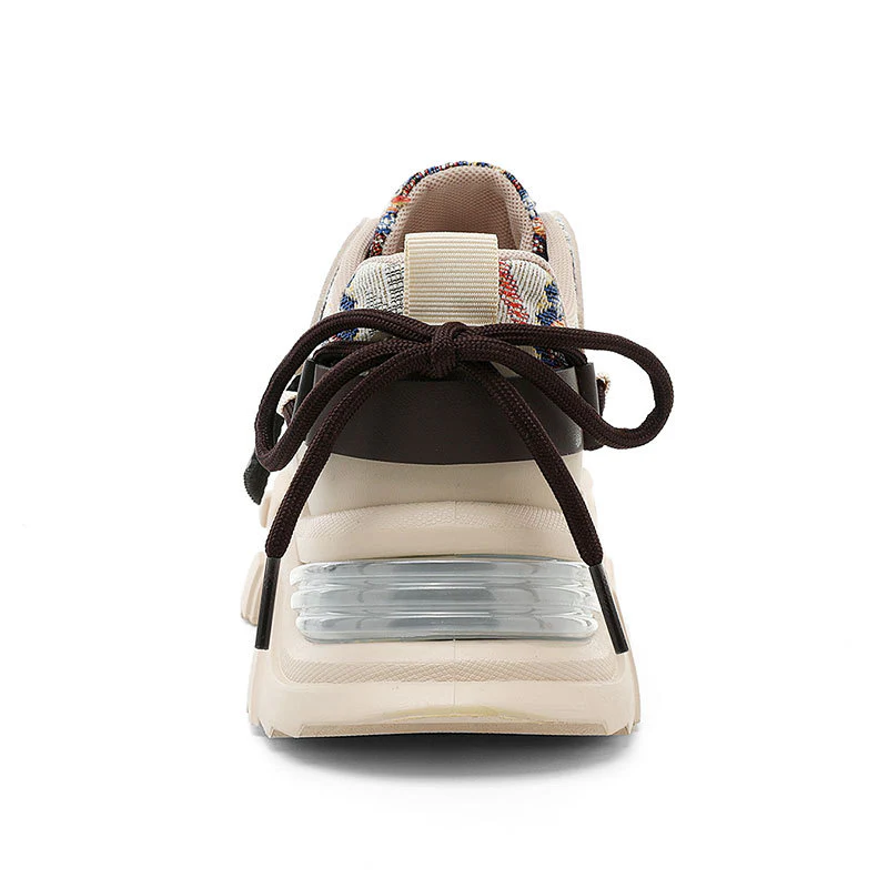 Damen Sportliche Chunky Sneakers mit exklusivem Mustermix und strapazierfähigem Obermaterial Heidi Mode - Image 3