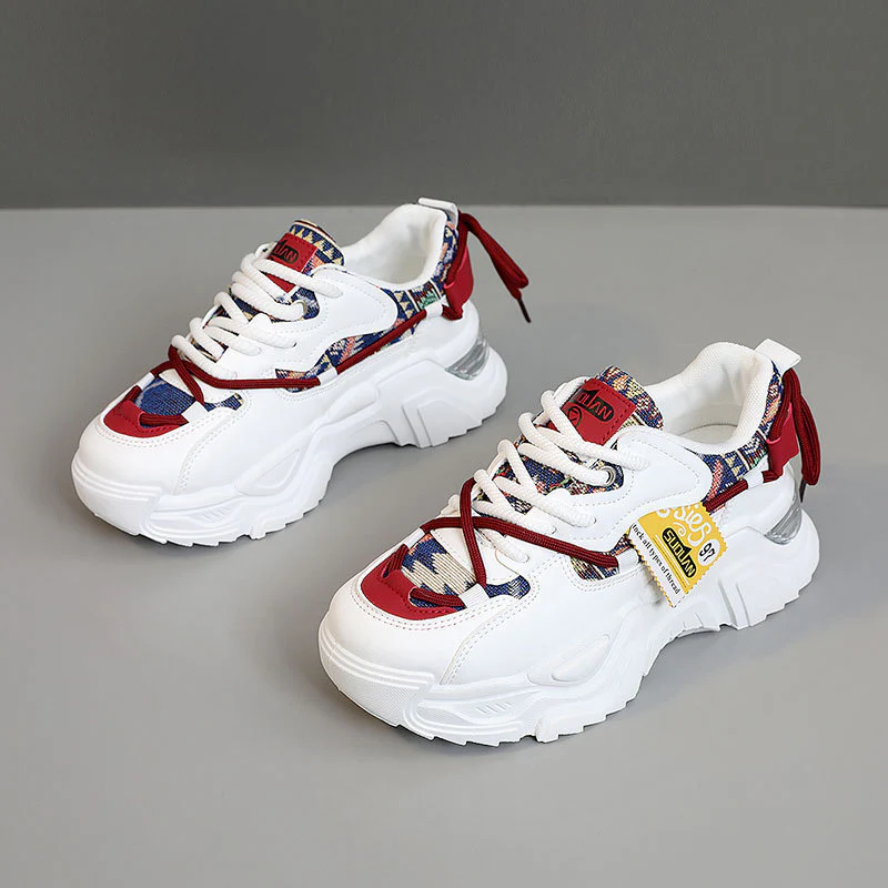 Damen Sportliche Chunky Sneakers mit exklusivem Mustermix und strapazierfähigem Obermaterial Heidi Mode - Image 7