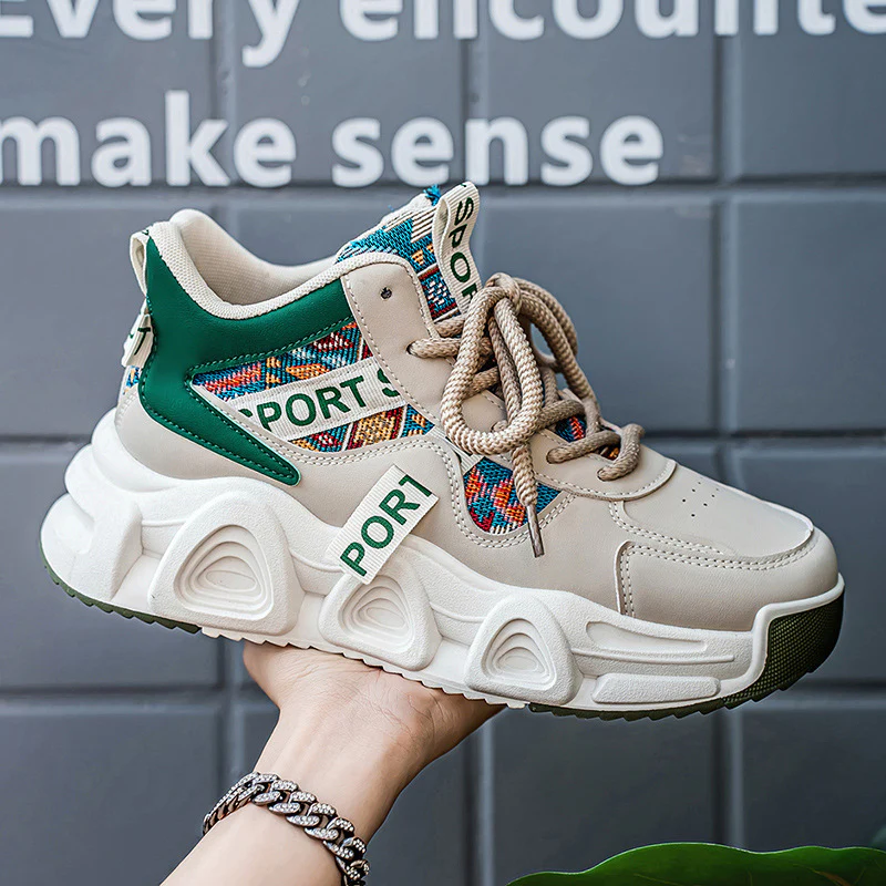 Damen Sportliche Chunky Sneakers mit farbenfrohem Muster und stabiler Sohle Heidi Mode - Image 4