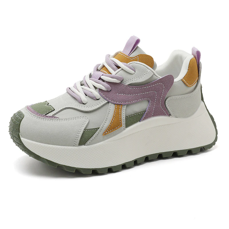Damen sportliche Chunky Sneakers mit gepolstertem Innenfutter und rutschfester Sohle Heidi Mode - Image 5