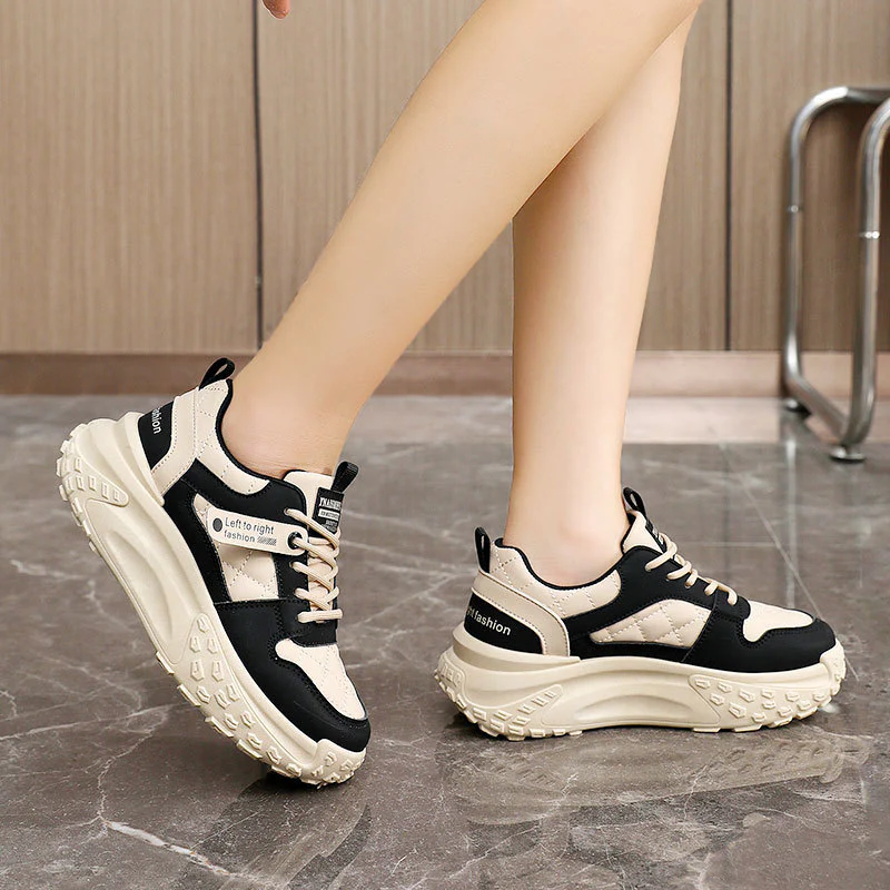 Damen Sportliche Chunky Sneakers mit gepolsterter Laufsohle Heidi Mode - Image 3