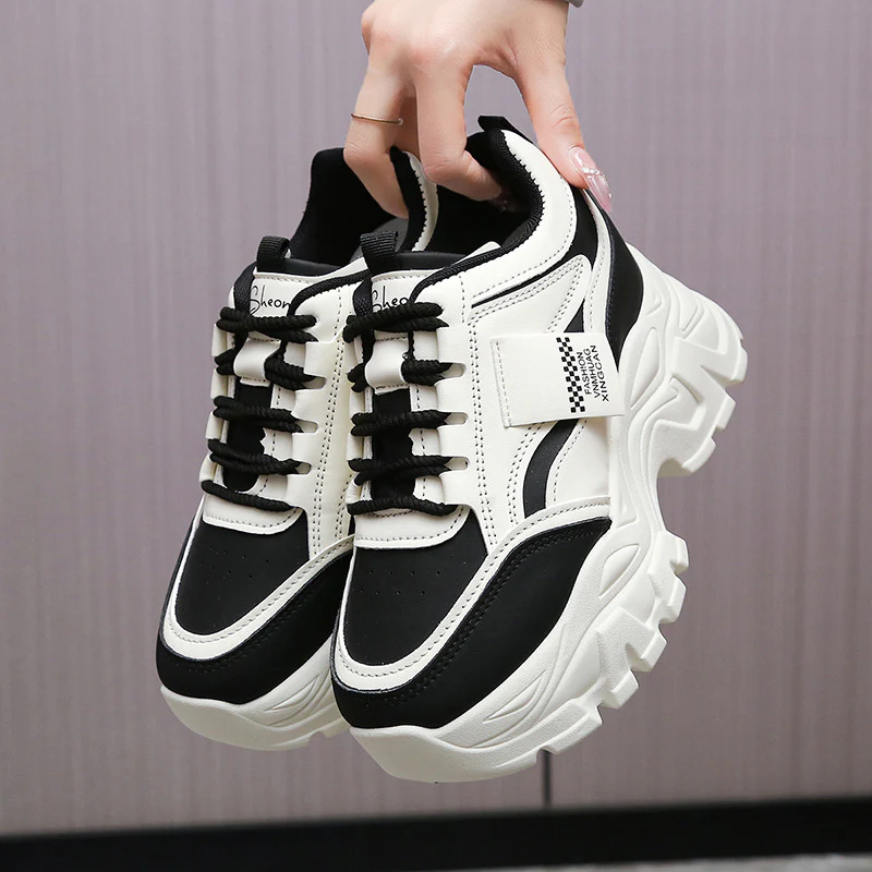 Damen Sportliche Chunky Sneakers mit gepolsterter Laufsohle und atmungsaktivem Obermaterial Heidi Mode - Image 5