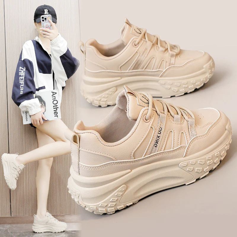Damen Sportliche Chunky Sneakers mit gepolsterter Sohle und innovativem Schnürsystem Heidi Mode - Image 2
