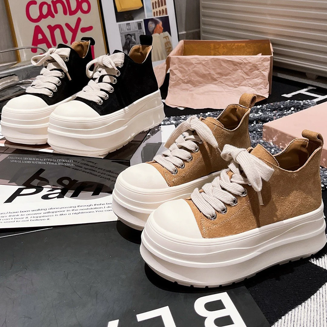 Damen Sportliche Chunky Sneakers mit hohem Plateau und atmungsaktiver Oberflächenstruktur Heidi Mode - Image 2