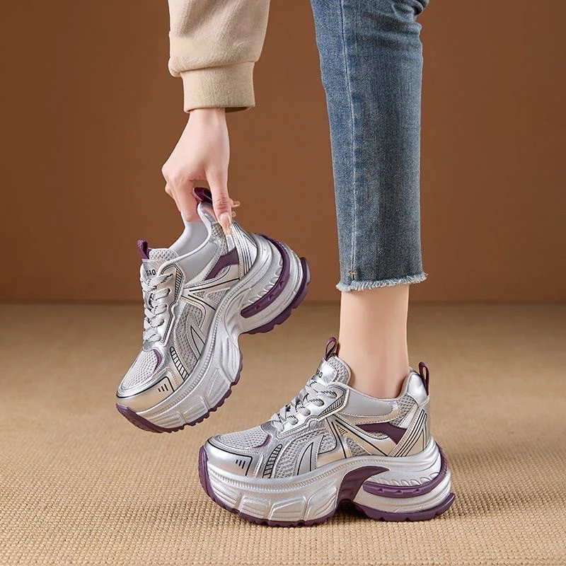 Damen Sportliche Chunky Sneakers mit innovativem Sohlenprofil Heidi Mode