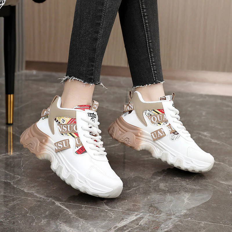 Damen Sportliche Chunky Sneakers mit modischem Logo und komfortabler Dämpfung Heidi Mode - Image 3