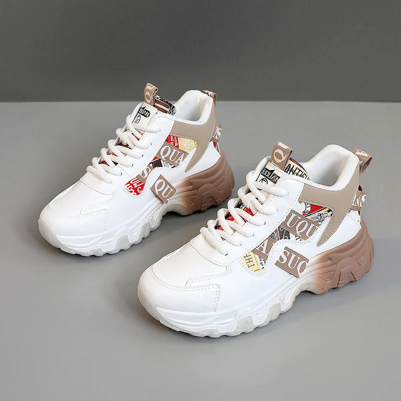 Damen Sportliche Chunky Sneakers mit modischem Logo und komfortabler Dämpfung Heidi Mode - Image 6