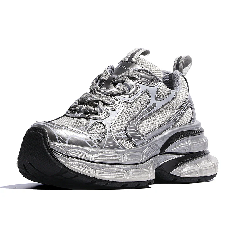 Damen Sportliche Chunky Sneakers mit reflektierenden Oberflächen und optimaler Dämpfung Heidi Mode - Image 5