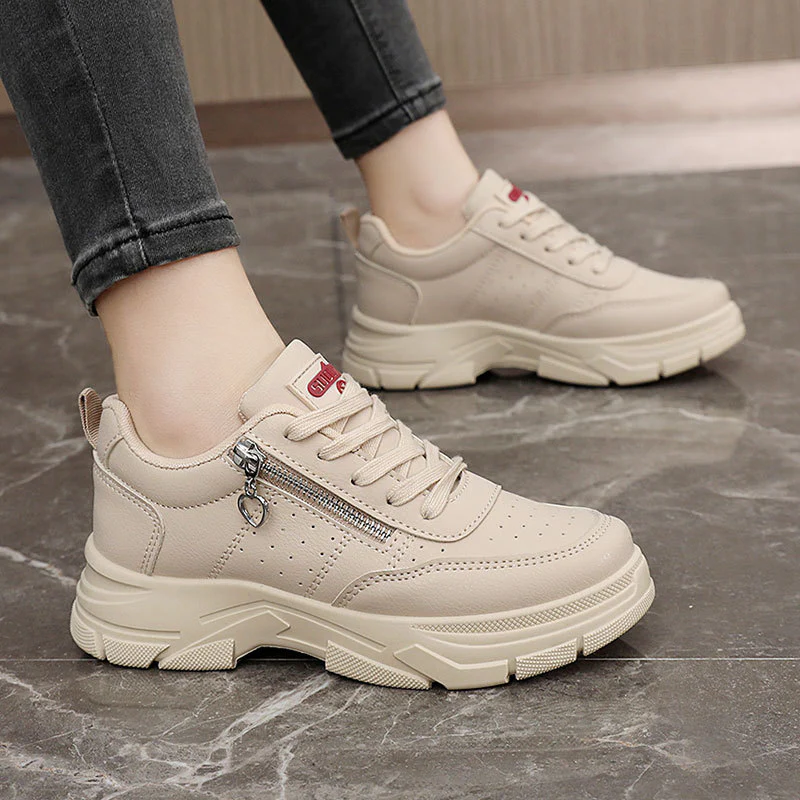 Damen Sportliche Chunky Sneakers mit Reißverschluss und rutschfester Sohle Heidi Mode - Image 2