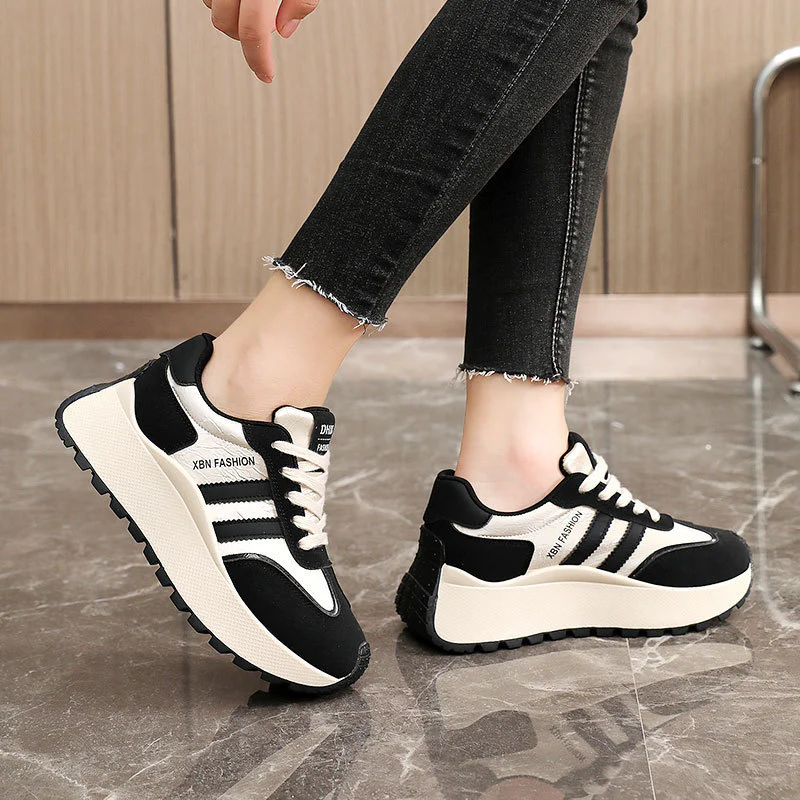 Damen Sportliche Chunky Sneakers mit rutschfester Laufsohle und atmungsaktivem Obermaterial Heidi Mode - Image 3
