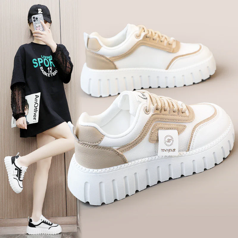 Damen Sportliche Chunky Sneakers mit rutschfester Profilsohle und atmungsaktivem Obermaterial Heidi Mode