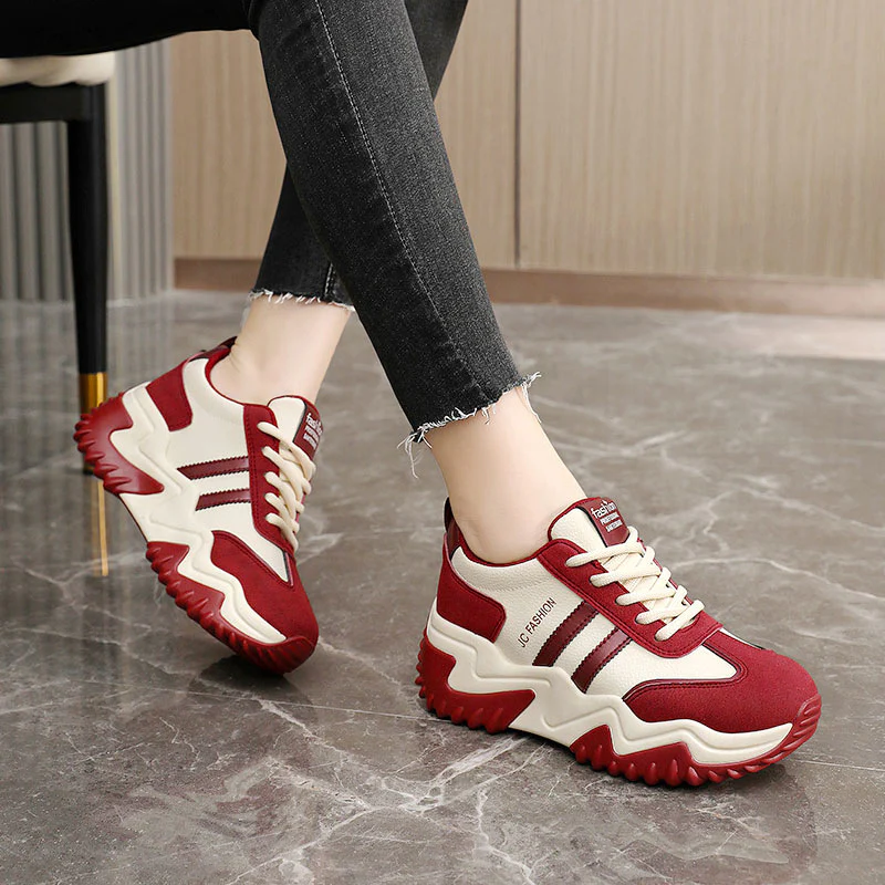 Damen Sportliche Chunky Sneakers mit rutschfester Sohle und atmungsaktivem Obermaterial Heidi Mode - Image 4