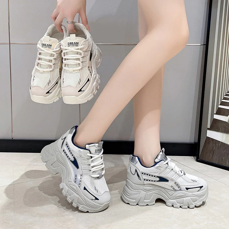 Damen Sportliche Chunky Sneakers mit rutschfester Sohle und atmungsaktivem Obermaterial Heidi Mode - Image 4