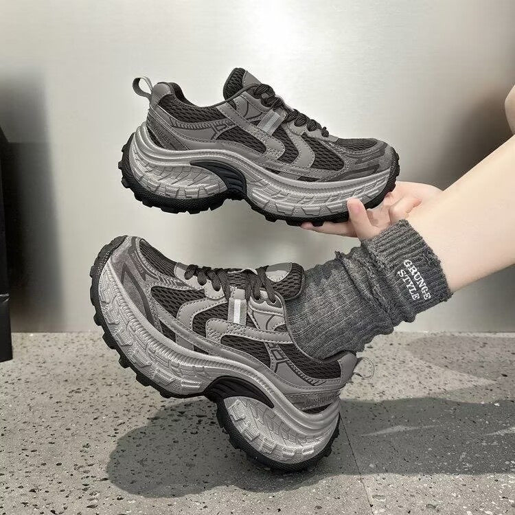 Damen Sportliche Chunky Sneakers mit rutschfester Sohle und atmungsaktiver Mesh-Konstruktion Heidi Mode - Image 4
