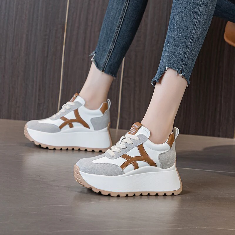 Damen Sportliche Damen Sneaker mit hohem Plateau und hochwertiger Dämpfung Heidi Mode - Image 2
