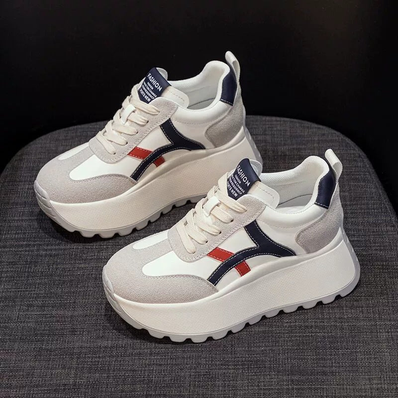 Damen Sportliche Damen Sneaker mit hohem Plateau und hochwertiger Dämpfung Heidi Mode - Image 6