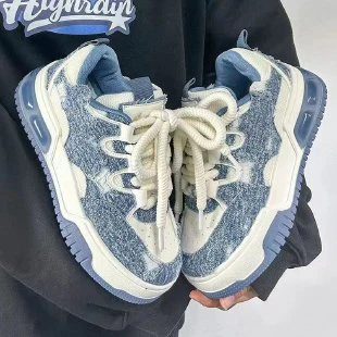 Damen Sportliche Denim Sneaker mit dämpfender Sohle und modischem Design Heidi Mode - Image 2