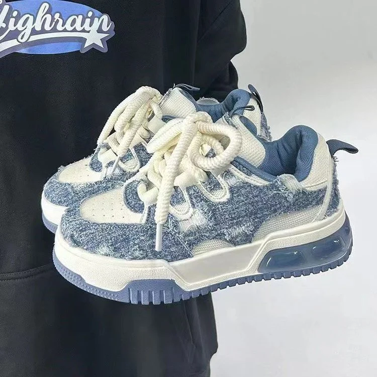 Damen Sportliche Denim Sneaker mit dämpfender Sohle und modischem Design Heidi Mode - Image 3