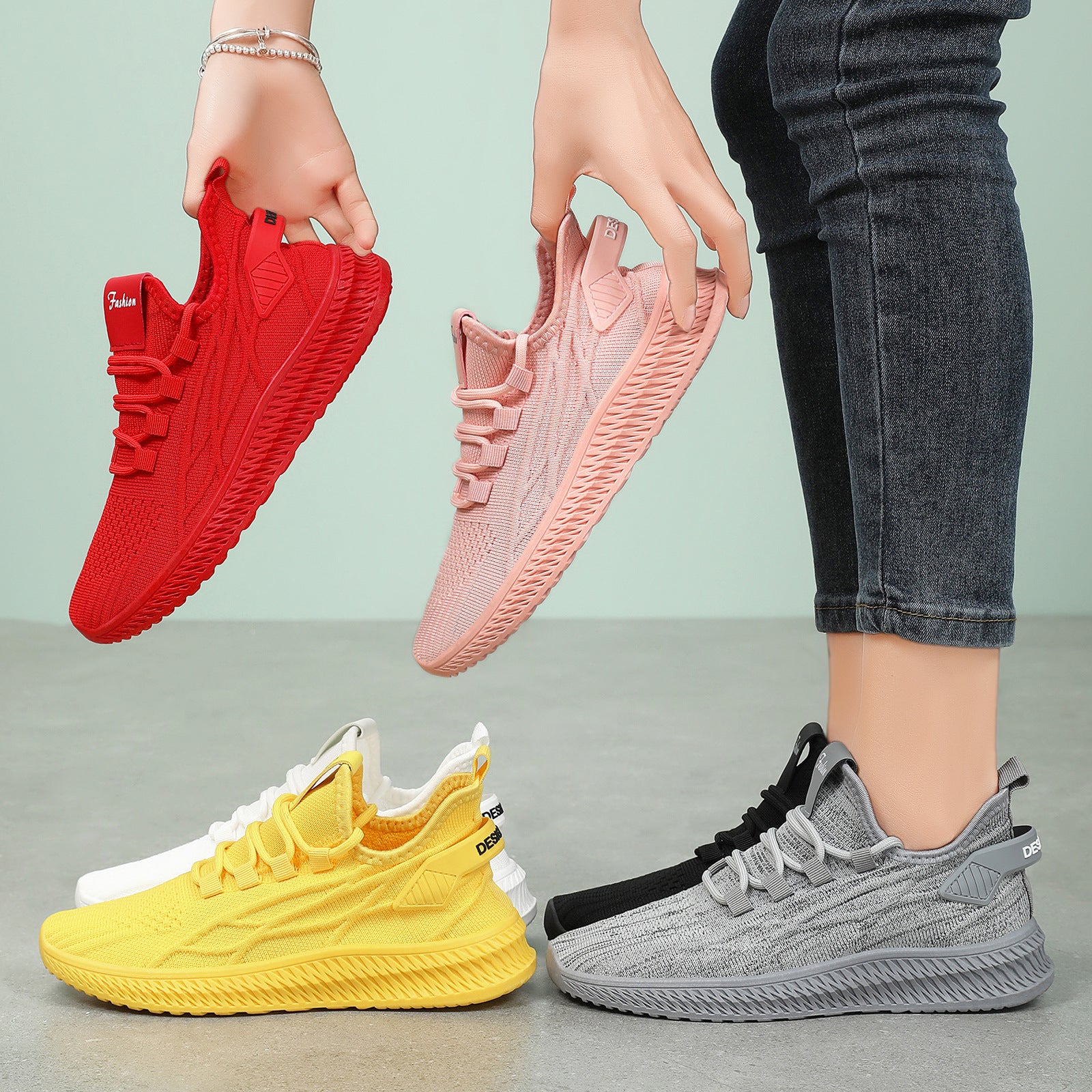 Damen Sportliche Elastische Sneakers mit atmungsaktivem Obermaterial Heidi Mode - Image 4