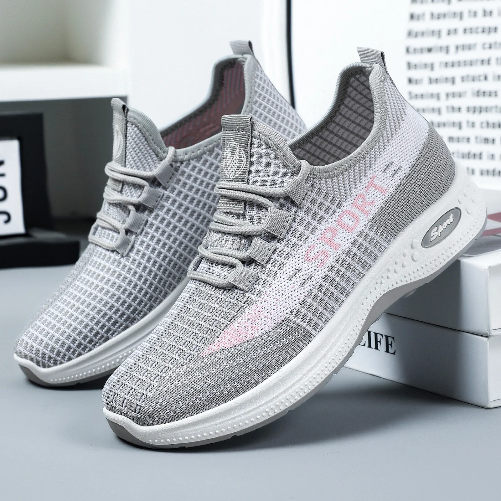 Damen Sportliche Fitness-Sneaker mit atmungsaktivem Obermaterial und rutschfester Sohle Heidi Mode - Image 2