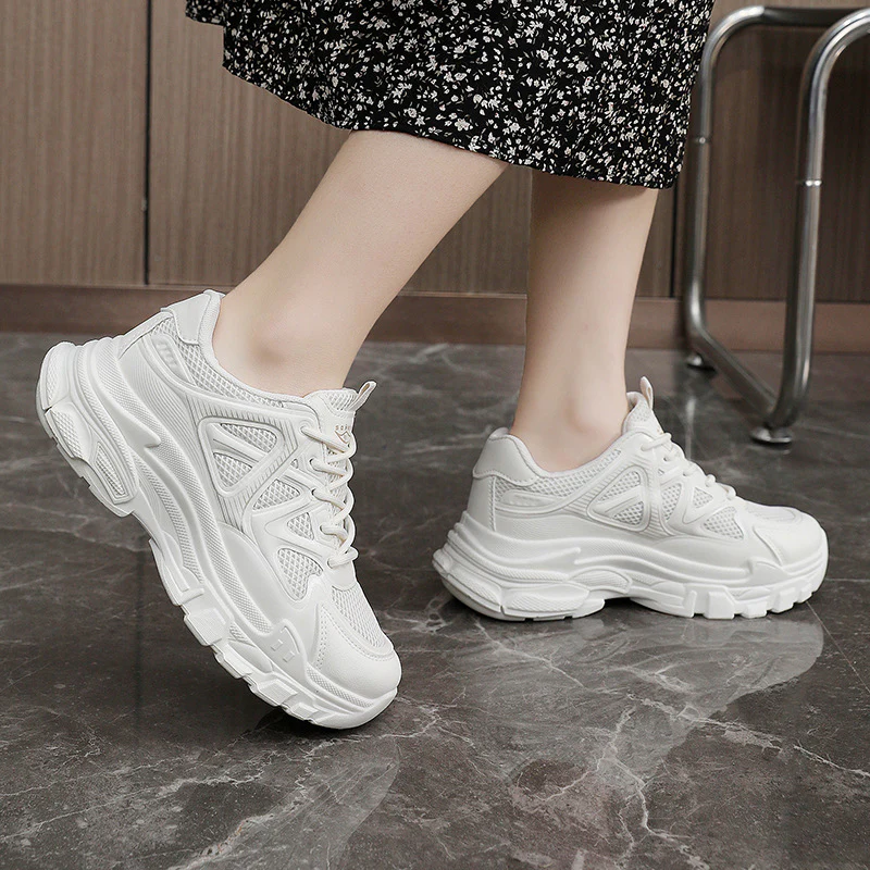 Damen sportliche Fitness Sneakers mit atmungsaktiver Mesh-Oberfläche Heidi Mode - Image 3
