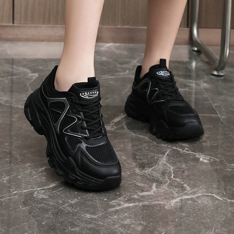 Damen sportliche Fitness Sneakers mit atmungsaktiver Mesh-Oberfläche Heidi Mode - Image 4