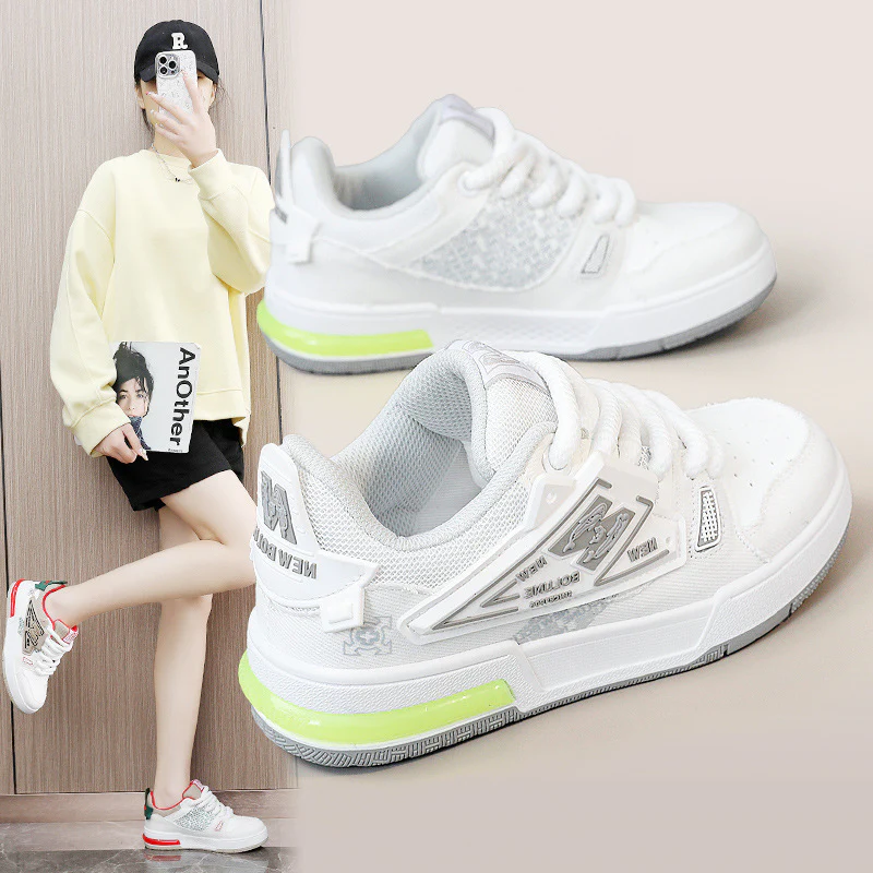 Damen Sportliche Freizeitsneaker mit atmungsaktiver Mesh-Oberfläche und dämpfender Sohle Heidi Mode